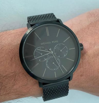 Reloj hombre Michael Kors correa malla fondo 3 relojes negro1