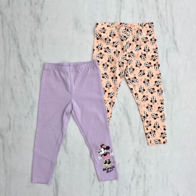 Set 2 calzas Primark Minnie lila/dorado