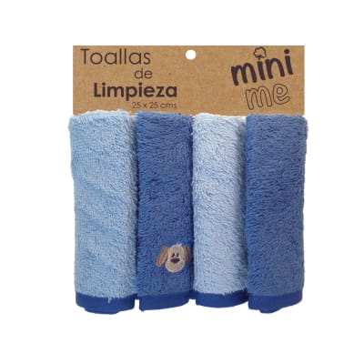 Set 4 toallitas de limpieza Mini me perrito azul1