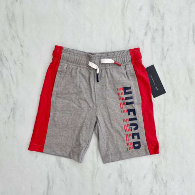 Short Tommy Hilfiger Kids buzo gris con franja roja