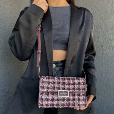 Cartera Kate Spade Crossbody Reegan burdeo tejida1