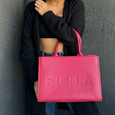 Cartera Furla Tote Niobe Fucsia1