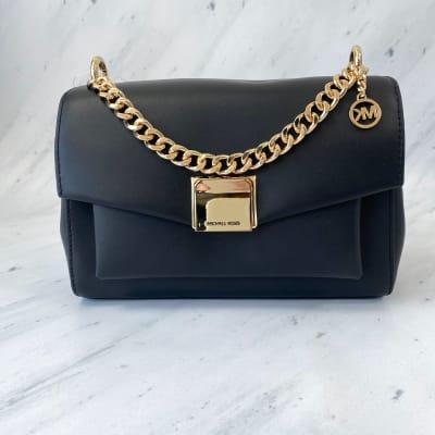 Cartera Michael Kors crossbody Lita mediana negro1