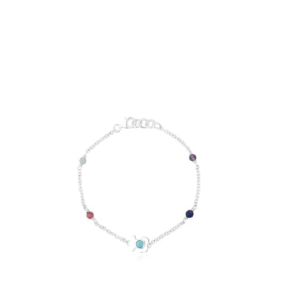 Pulsera Tous Super Power plata con gemas multicolor 3
