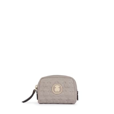 Monedero Tous pequeño Sherton de Cuero en color taupe1