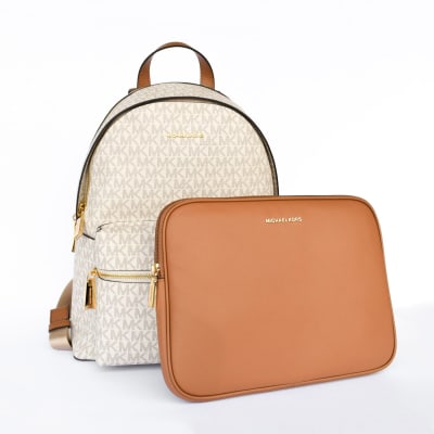 Mochila Michael Kor con porta ipad Vainilla1