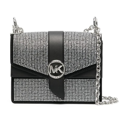Crossbody Michael Kors brillante Negra1