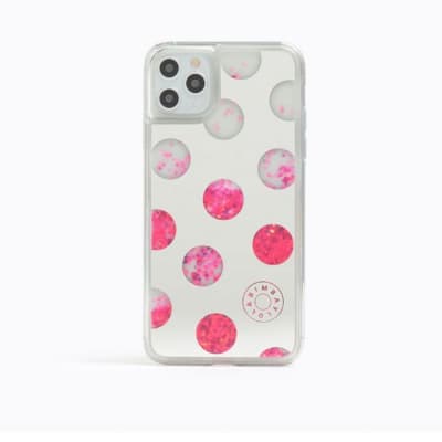 Carcasa Bimba y Lola Dots Rosa Logo Circular, Color Plata1
