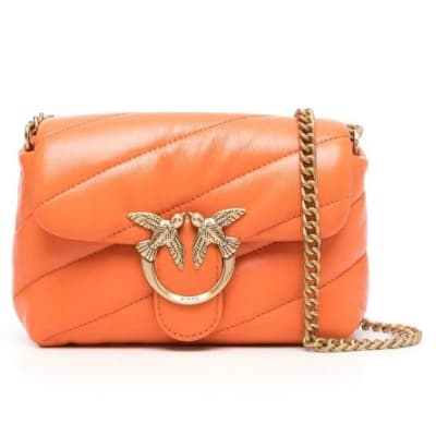 Cartera Pinko Crossbody Love Baby Puff Maxi Naranja1