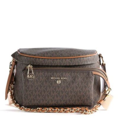 Riñonera Michael Kors Monograma Cafe1