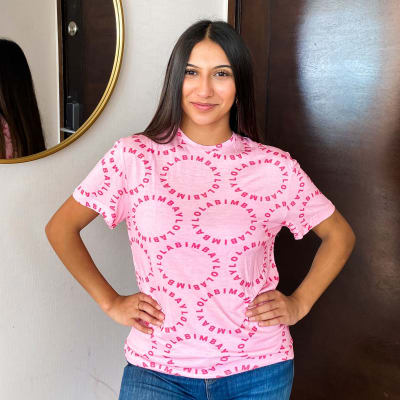 Polera Bimba y Lola Letras Rosa1