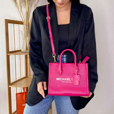 Cartera Michael Kors Mirella Cuero Small Magenta1