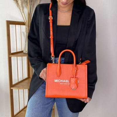 Cartera Michael Kors Mirella Cuero Small Naranjo1