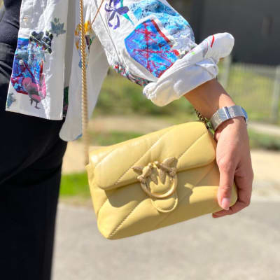 Cartera Pinko Crossbody Love Baby Puff Beige1