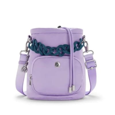 Cartera Kipling Kyla Crossbody Morado Cadenas Verde1