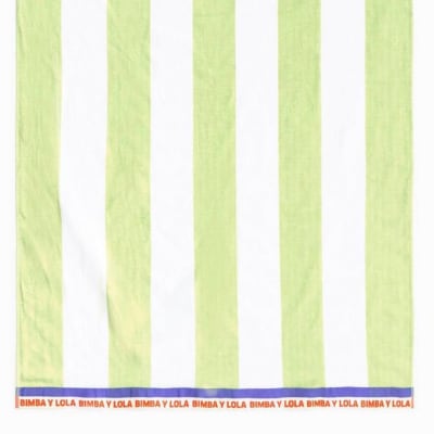 Toalla de playa Bimba y Lola Rayas Verde y Blanco1