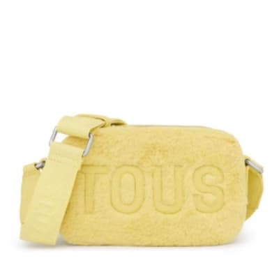 Bandolera Tous Reporte T Cloud Felpuda Amarillo1