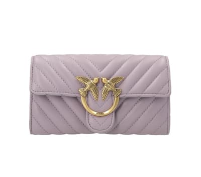 Cartera Pinko Love wallet chevron lila1