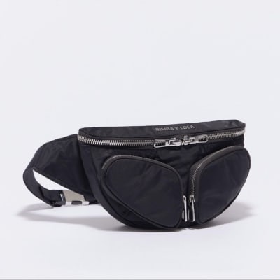 Riñonera Bimba y Lola Negro Detalles Plata1