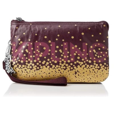 Estuche Kipling Creativity XL morado circulos dorados1