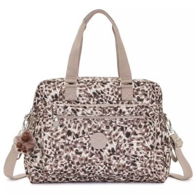 Bolso Maternal Kipling Alanna Leopard Feathers