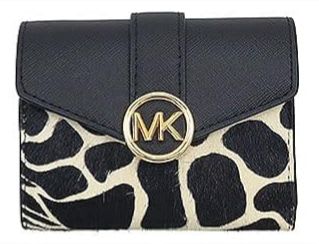 Billetera Michael Kors Carmen Mediana negra print1