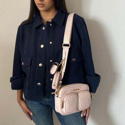 Cartera Michael Kors Crossbody Poppi Rosa1