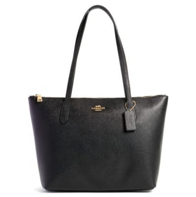 Bolso Coach Tote Cuero Rigido Negro1