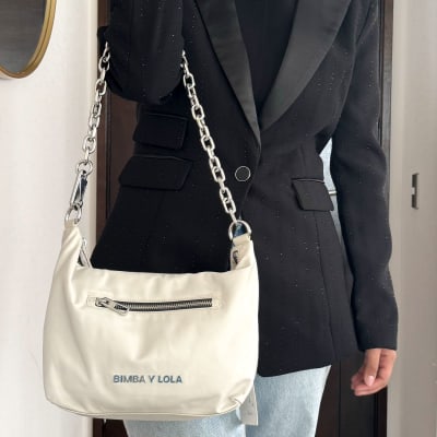 Cartera Bimba y Lola Cadenas Beige1