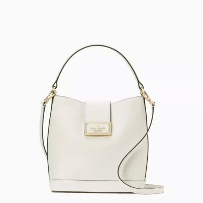 Cartera Kate Spade Bombonera Cuero blanca1