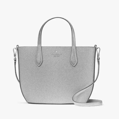 Cartera Kate Spade Satchel Glitter plateado1
