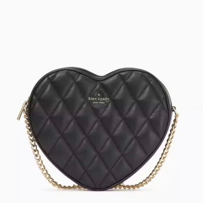Cartera Kate Spade Crossbody corazon acolchado negro1