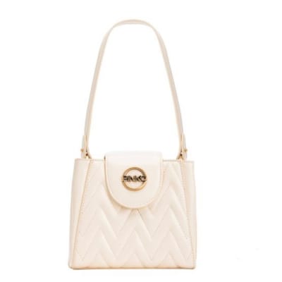 Cartera Pinko Tenente handle bag color crema1