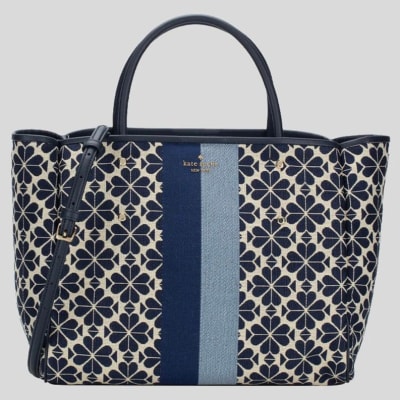 Cartera Kate Spade Tote mediano genero diseños trebol azules1