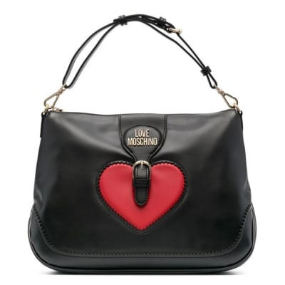 Cartera Love Moschino de hombro negra corazon rojo1