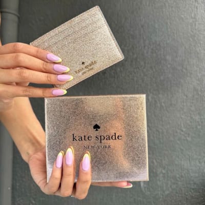 Tarjetero Kate Spade Glitter Dorado1