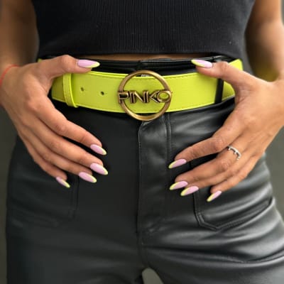 Cinturon Pinko Verde Limon1