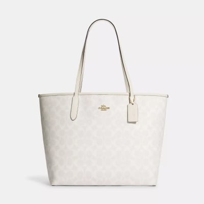Bolso Coach Tote XL Monograma blanco1