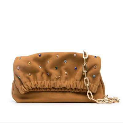 Cartera Zadig & Voltaire Terciopelo Cafe brillos1