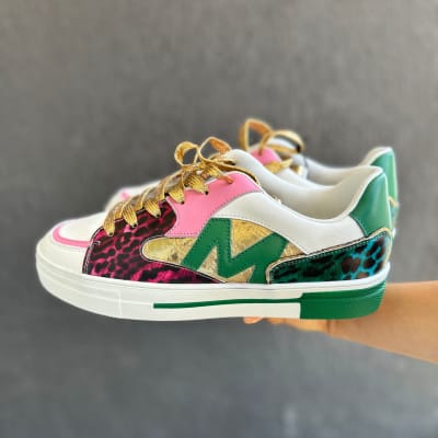 Zapatillas Mujer Lola Casademunt Verde con fucsia