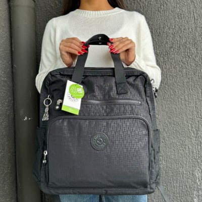 Bolso Maternal Kipling Audrie Negro con detalles en negro1