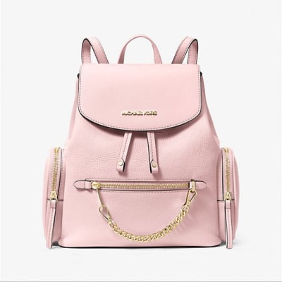 Mochila Michael Kors Jet Set Medium Pebbled Leather Rosa palo1