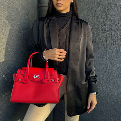 Cartera Michael Kors Crossbody Carmen Flap Satchel Rojo1