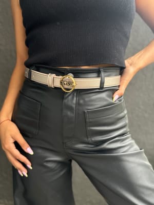 Cinturon Pinko delgado Taupe1