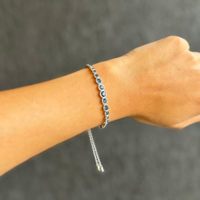 Pulsera Swarovski Emiliy Circones azules1