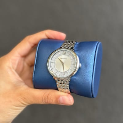 Reloj Mujer Swarovski Fondo cristalino plateado