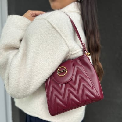 Cartera Pinko Crossbody tenente handle bag burdeo1