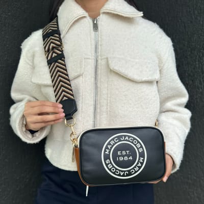 Cartera Marc Jacobs Crossbody Cuero Multi color negro,blanco y cafe1