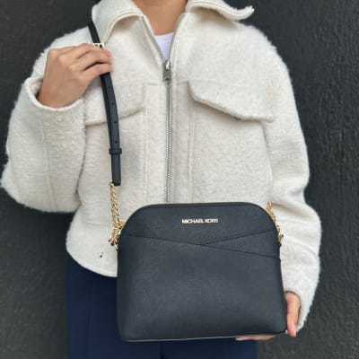 Cartera Michael Kors Crossbody Dome Cuero negro1