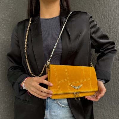 Cartera Zadig et Voltaire Rock L cuero Mostaza1